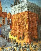 Jean Fouquet The Building of a Cathedral oil painting
